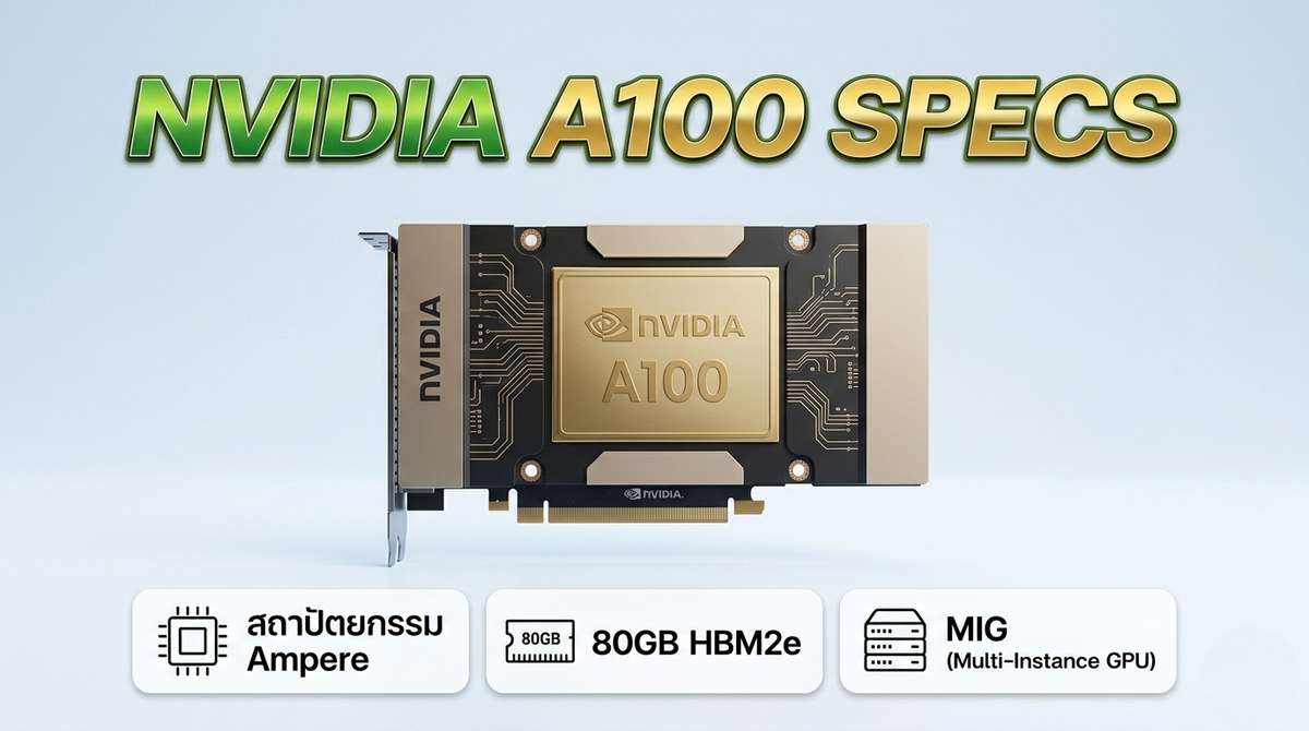 เจาะลึกสายคำนวณ nvidia a100 specs ตัวตึงใน Data Center