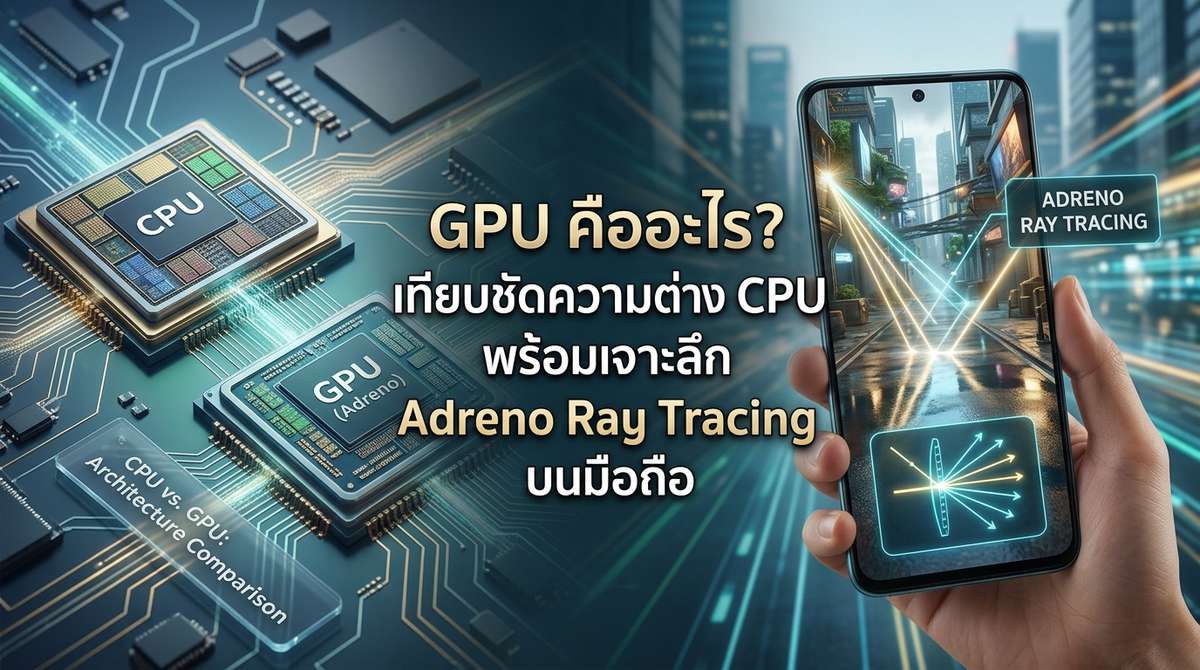 GPU คืออะไร? เทียบชัดความต่าง CPU พร้อมเจาะลึก Adreno Ray Tracing บนมือถือ
